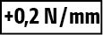 Delta rigidité : +0,2 N/mm.