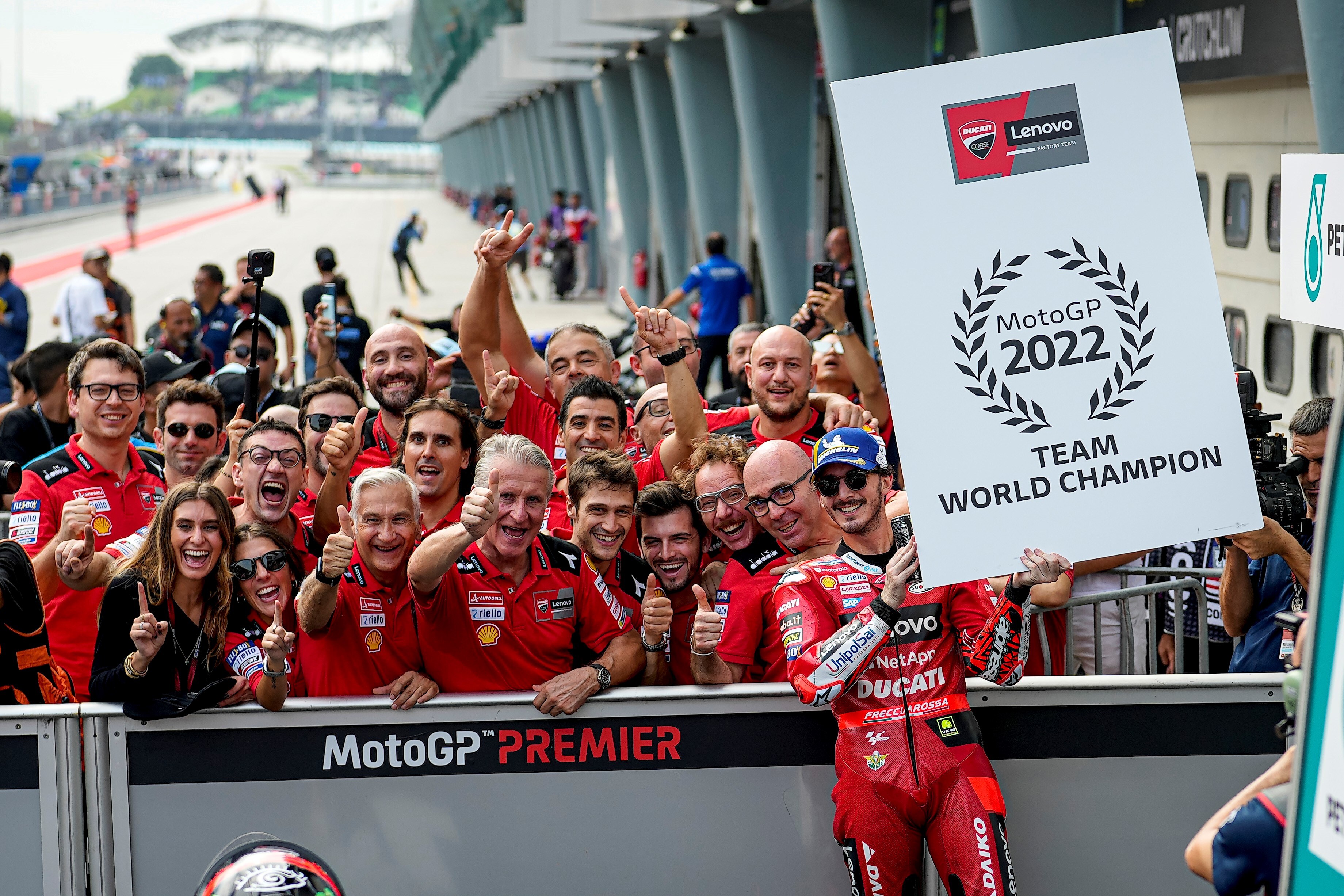 The Ducati Lenovo Team wins the MotoGP 2022 team title